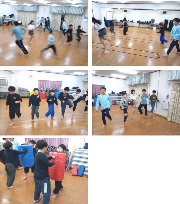 空手教室 矢口が丘教室の稽古の様子