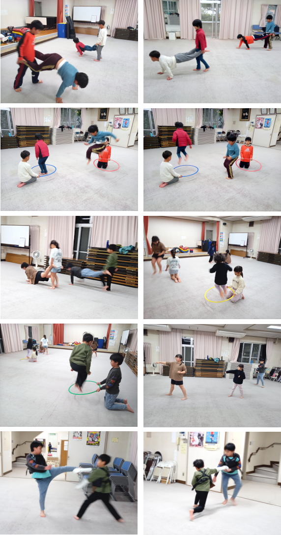 落合空手教室 稽古の様子