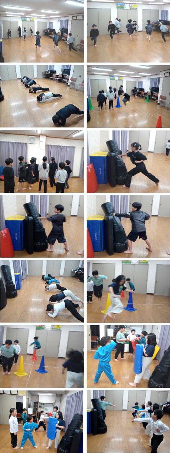 可部空手教室の稽古の様子