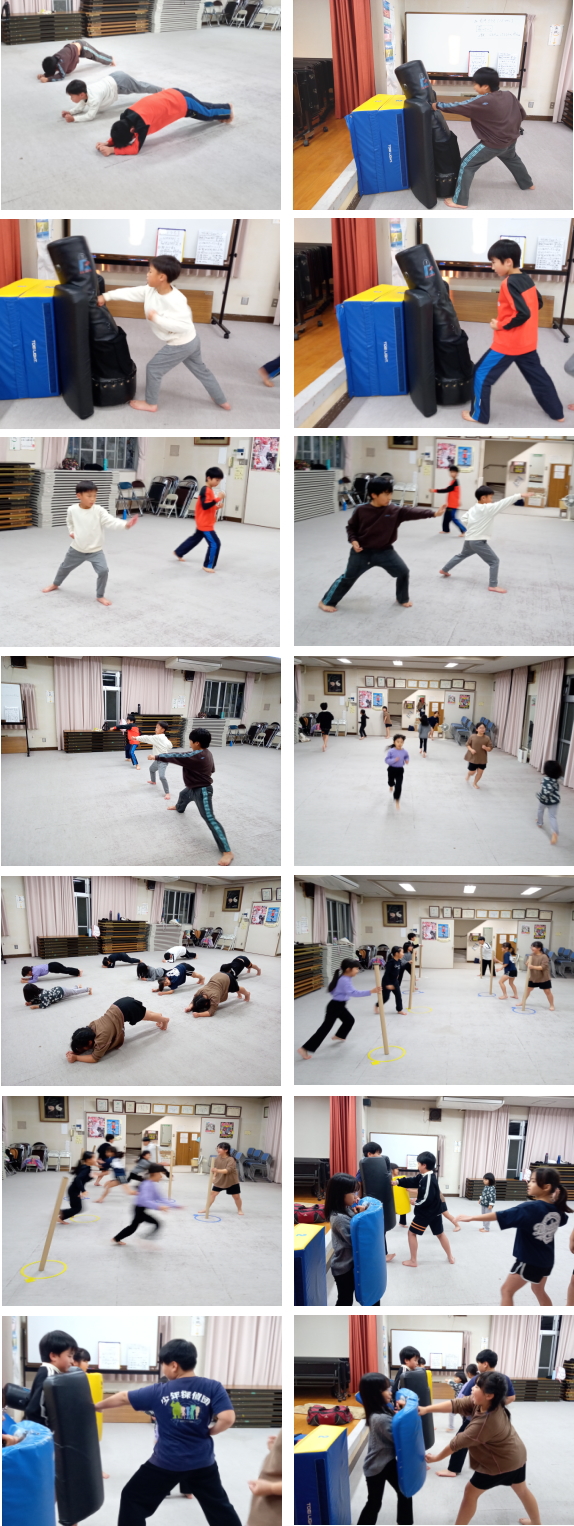 落合空手教室の稽古の様子