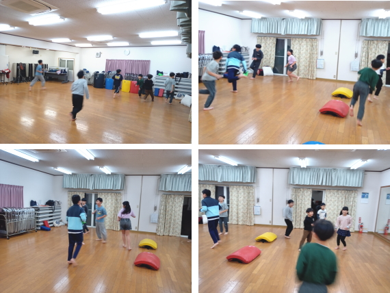 矢口が丘空手教室 体力アップトレーニングの様子