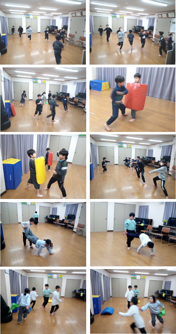 可部空手教室 稽古の様子 ミット打ち