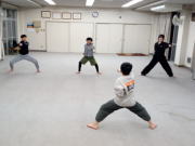 深川空手教室 金曜クラス 締めの突き