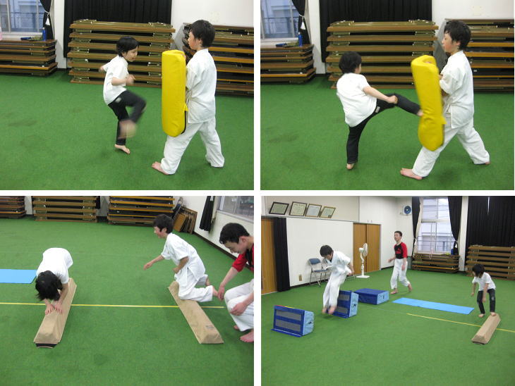 三田空手教室 とび箱 平均台 トレーニング