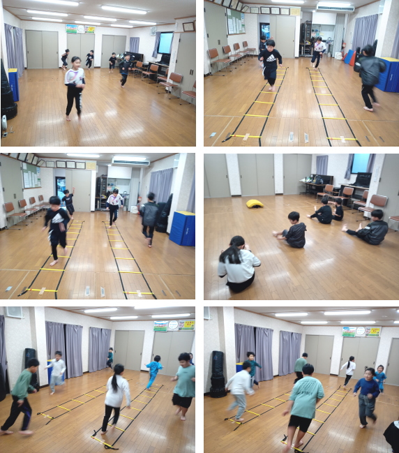 空手矢口が丘教室の稽古の様子です。 ラダートレーニングをしました。