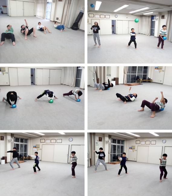 深川空手教室 月曜クラスボールトレーニングと形の稽古