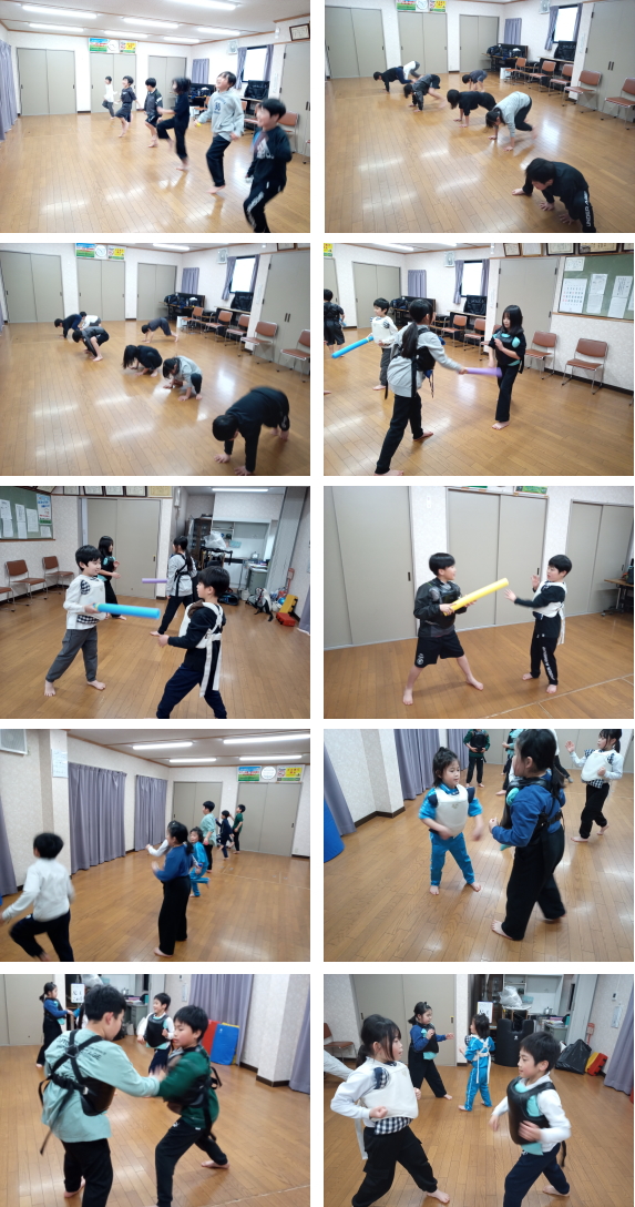 可部空手教室の稽古の様子