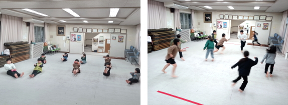 落合空手教室 稽古の様子