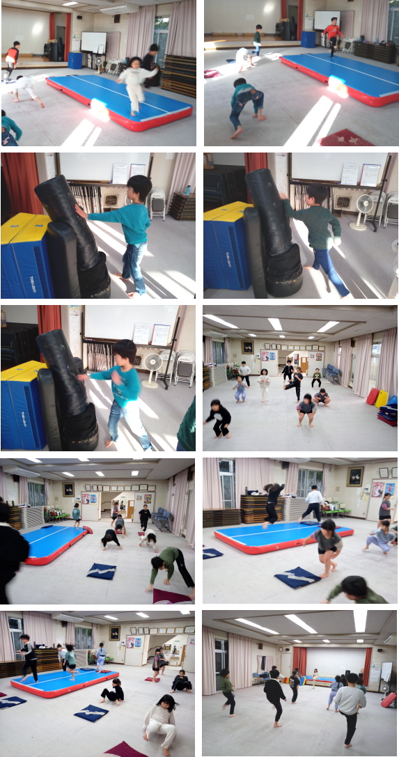 落合空手教室 稽古の様子