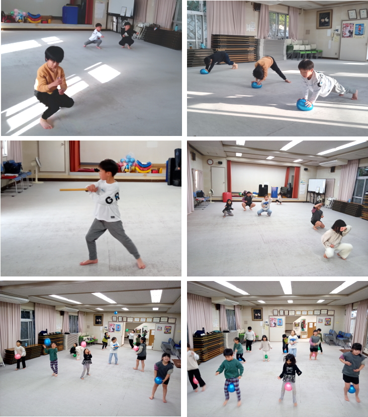 落合空手教室 稽古の様子