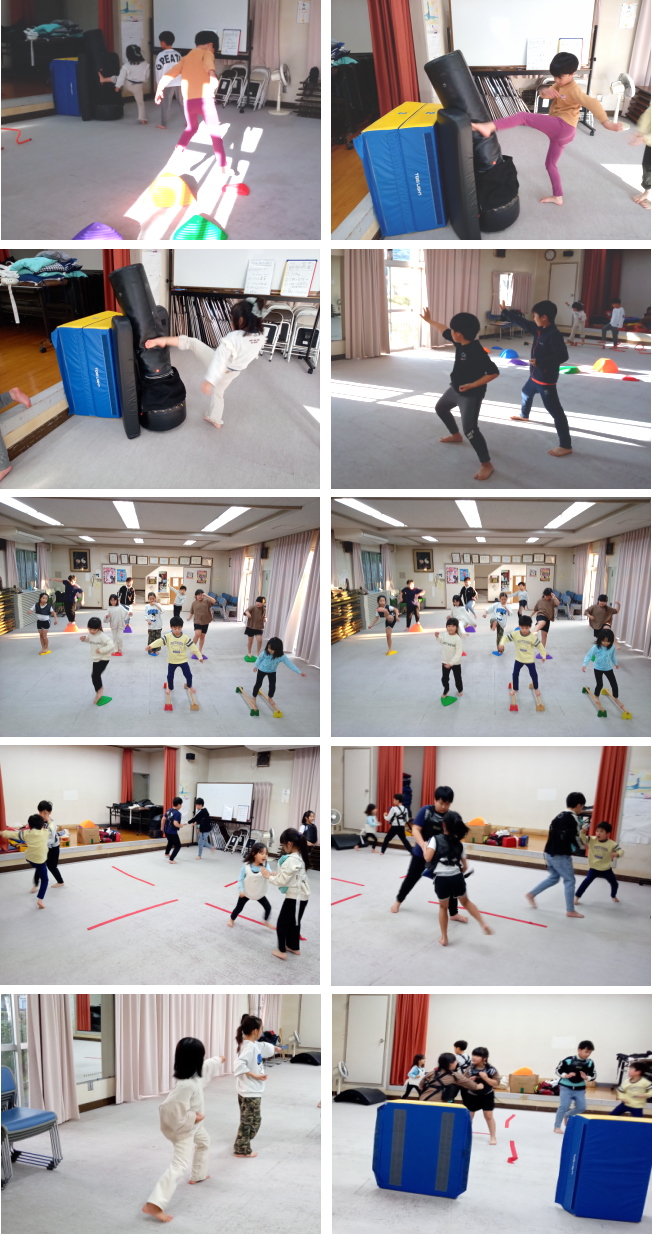 落合空手教室 稽古の様子