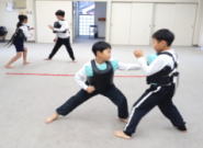 深川空手教室 金曜クラス　組手稽古の様子