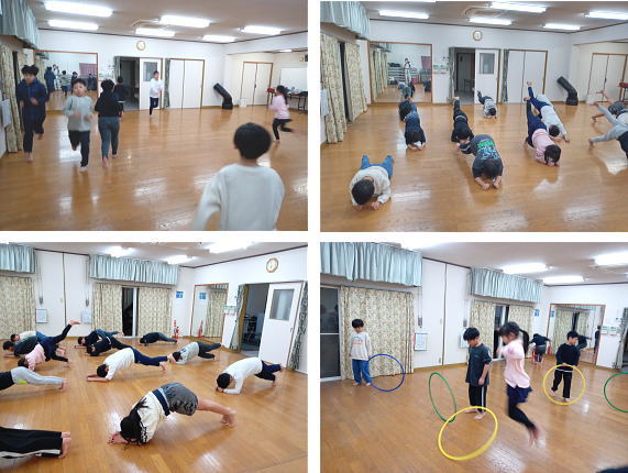 空手 矢口が丘教室の稽古の様子