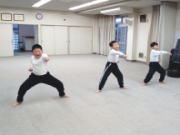 深川空手教室 金曜クラス 最後の締め突き