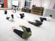 落合空手教室 トレーニングの様子