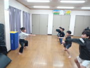 可部空手教室 締めの突き