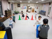 落合空手教室 ミット打ち稽古