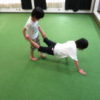 三田空手教室 手押し車トレーニング