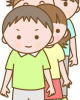 子ども達　並ぶ