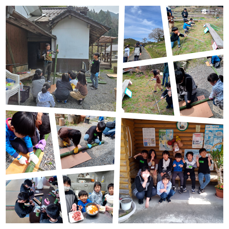 里山にんじゃ修行デイキャンプ 竹クラフト