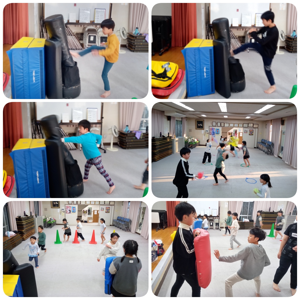 落合空手教室 ミット打ち 